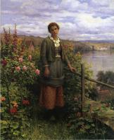 Daniel Ridgway Knight - In Her Garden